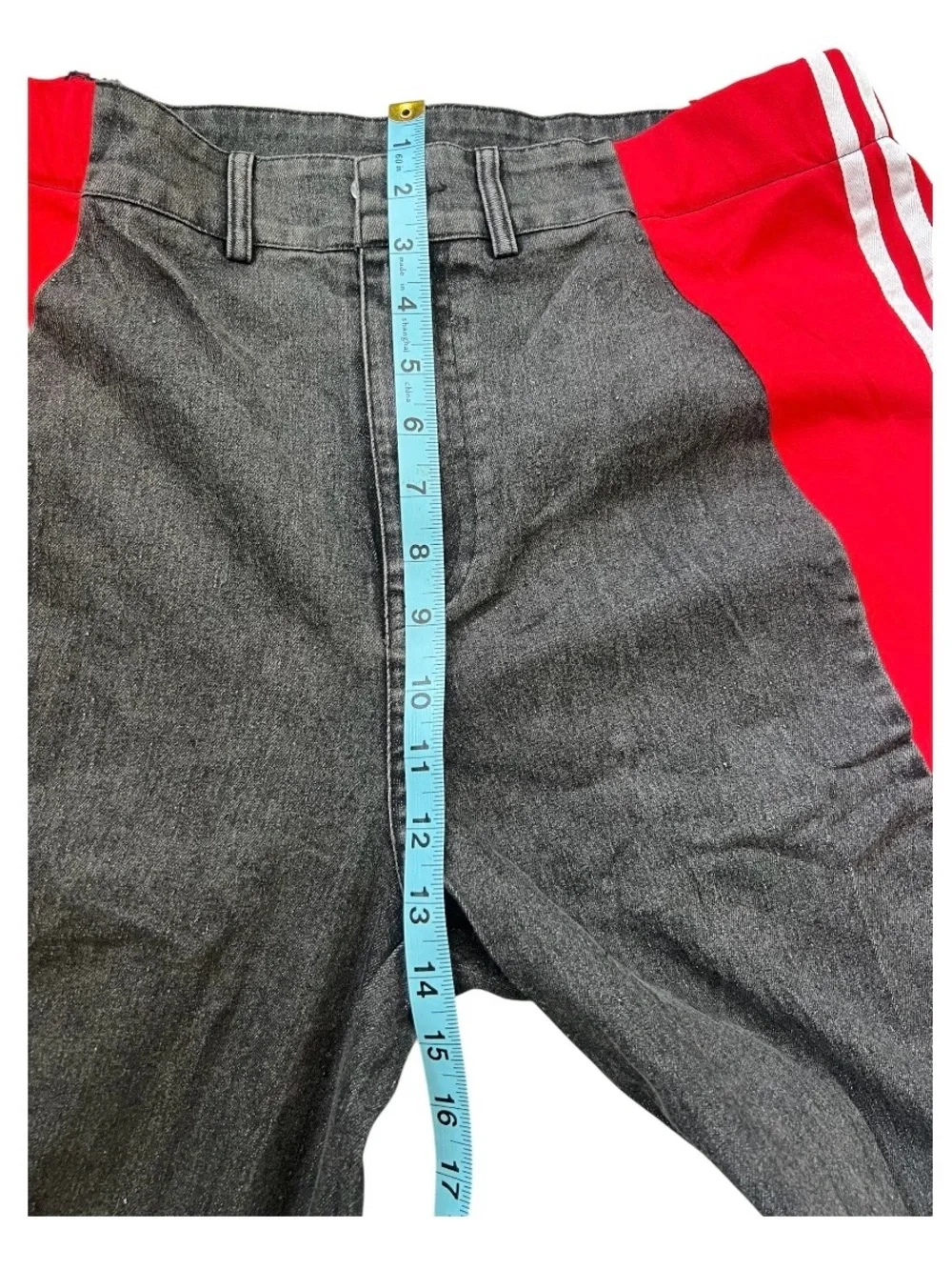 Men Black Sweatpants with Red Side Stripes - Picture 8 of 10